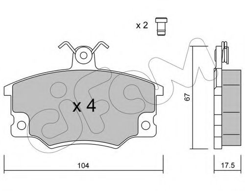 set placute frana,frana disc