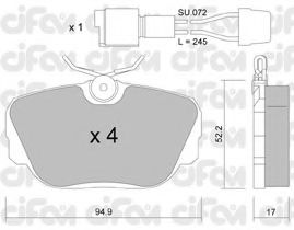 set placute frana,frana disc