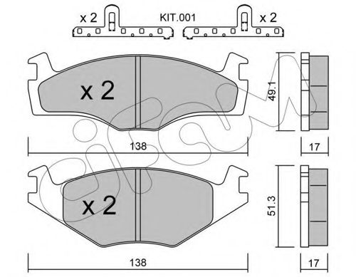 set placute frana,frana disc