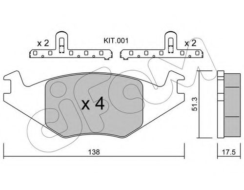 set placute frana,frana disc