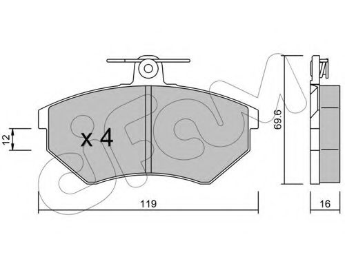 set placute frana,frana disc