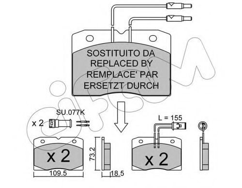 set placute frana,frana disc