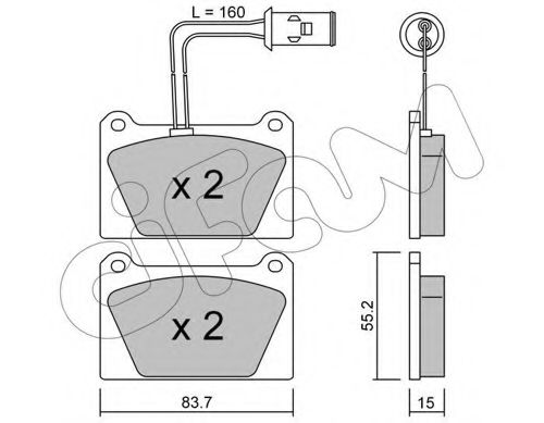 set placute frana,frana disc