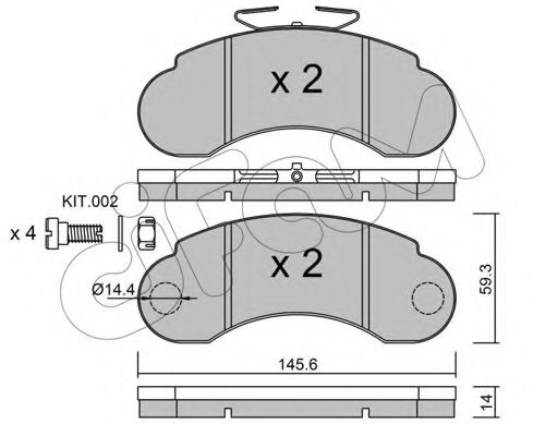 set placute frana,frana disc