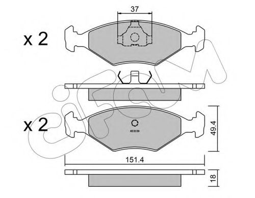 set placute frana,frana disc