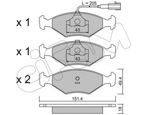 set placute frana,frana disc