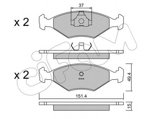 set placute frana,frana disc