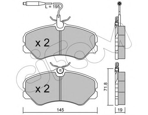 set placute frana,frana disc