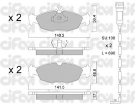 set placute frana,frana disc