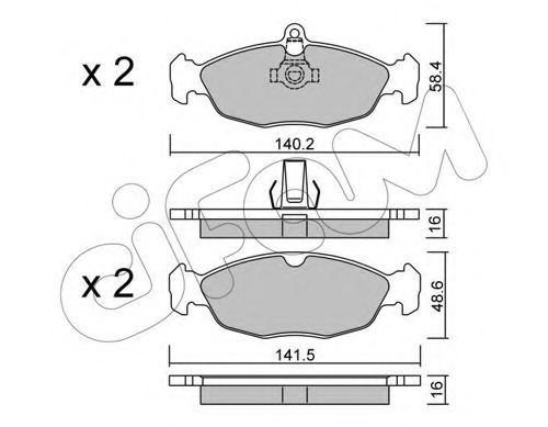 set placute frana,frana disc