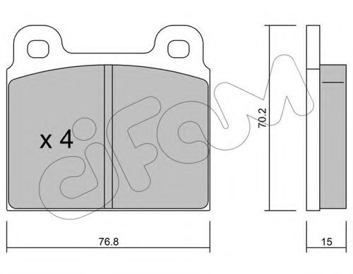 set placute frana,frana disc