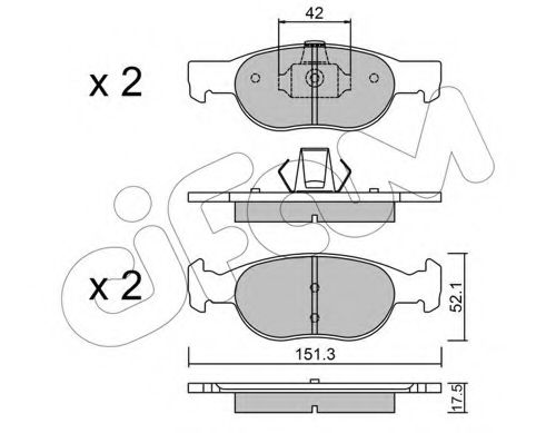 set placute frana,frana disc