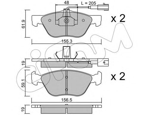 set placute frana,frana disc