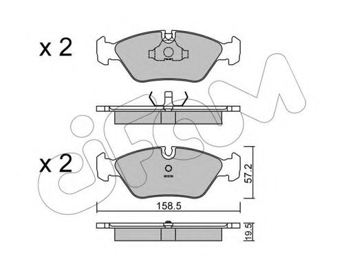 set placute frana,frana disc