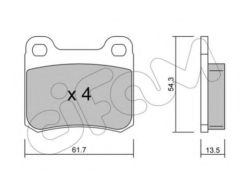 set placute frana,frana disc