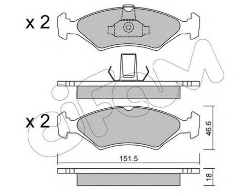 set placute frana,frana disc