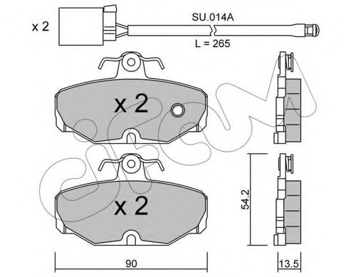 set placute frana,frana disc