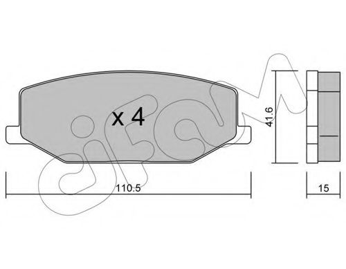 set placute frana,frana disc