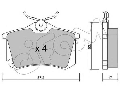 set placute frana,frana disc