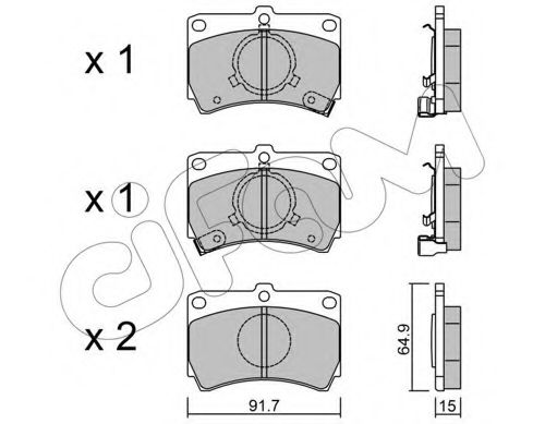 set placute frana,frana disc