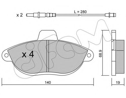 set placute frana,frana disc