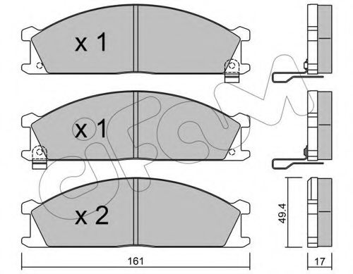 set placute frana,frana disc