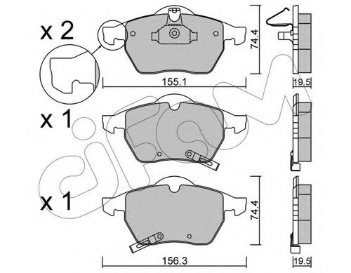 set placute frana,frana disc