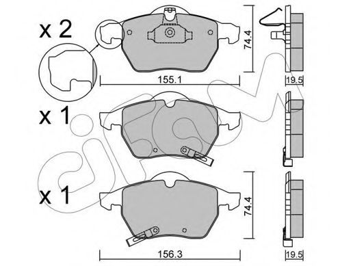 set placute frana,frana disc