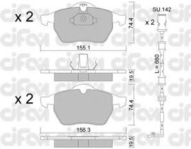 set placute frana,frana disc