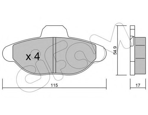 set placute frana,frana disc