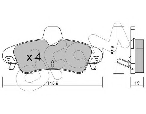 set placute frana,frana disc