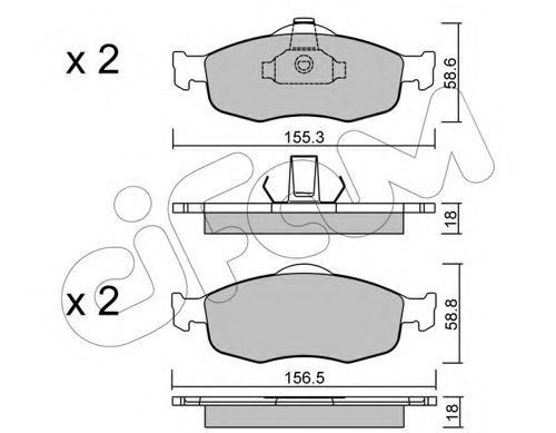 set placute frana,frana disc