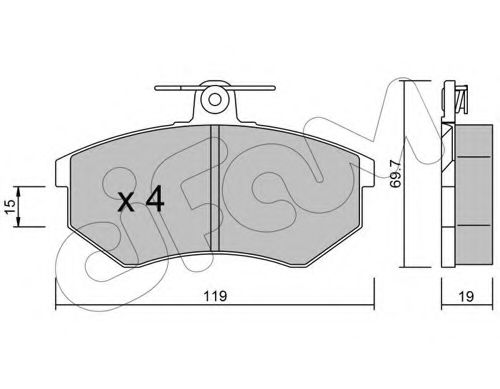 set placute frana,frana disc