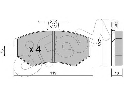 set placute frana,frana disc