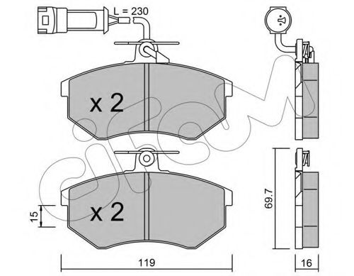 set placute frana,frana disc