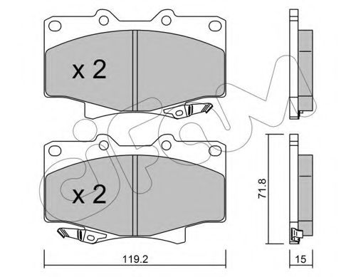 set placute frana,frana disc