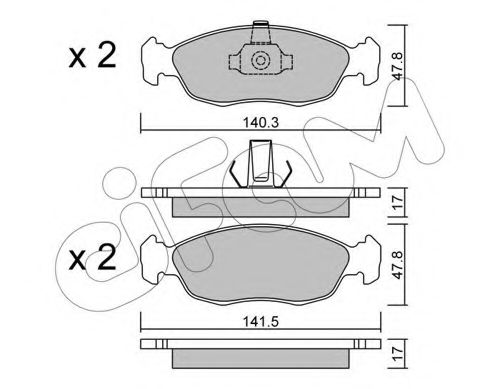 set placute frana,frana disc