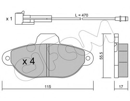 set placute frana,frana disc