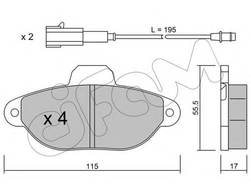 set placute frana,frana disc