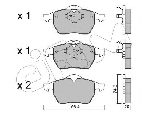 set placute frana,frana disc