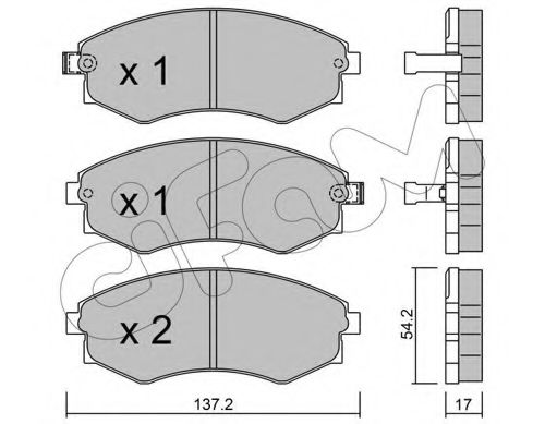 set placute frana,frana disc