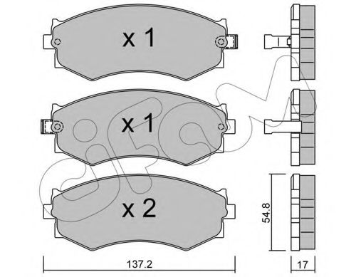 set placute frana,frana disc