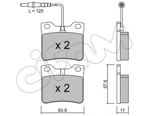 set placute frana,frana disc