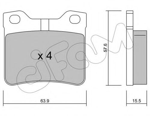 set placute frana,frana disc