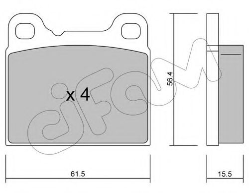 set placute frana,frana disc