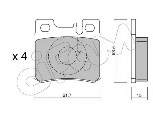 set placute frana,frana disc