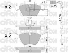 set placute frana,frana disc