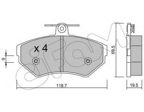 set placute frana,frana disc