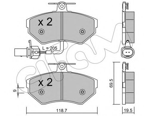 set placute frana,frana disc