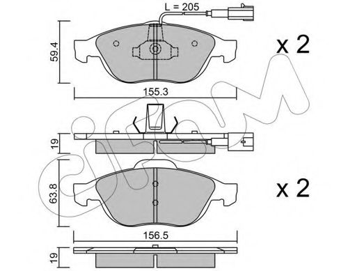 set placute frana,frana disc